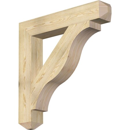 Ekena Millwork Funston Craftsman Rough Sawn Bracket, Douglas Fir, 6"W x 38"D x 38"H BKT06X38X38FST04RDF